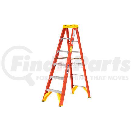 Werner 6206 Werner 6' Fiberglass Step Ladder w/ Plastic Tool Tray 300 lb. Cap - 6206