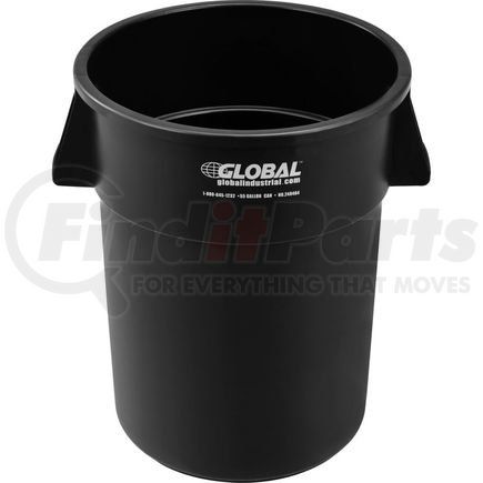 Global Industrial XDW-55BK Global Industrial&#153; Plastic Trash Can - 55 Gallon Black