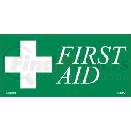 National Marker Company CU-256073 First Aid Label - Green