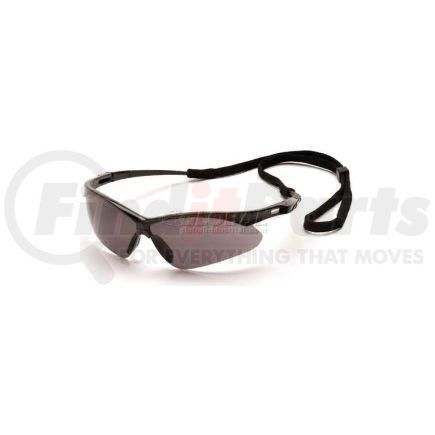 Pyramex Safety Glasses SB6320STP Pmxtreme&#8482; Eyewear Gray Anti-Fog Lens , Black Frame & Cord