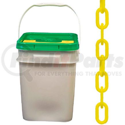 Global Industrial 30002-P Mr. Chain Plastic Chain Barrier In A Pail, 1-1/2"x300'L, Yellow