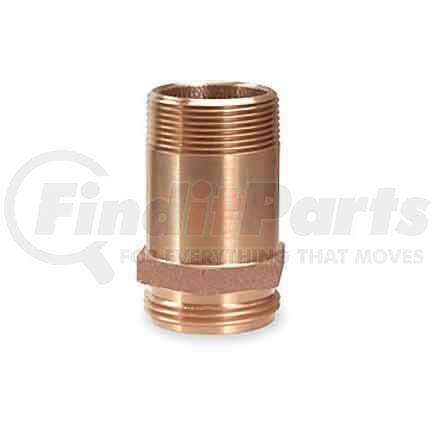 Moon American Inc 5358-1521 Fire Hose Rack Nipple - 1-1/2 In. NH x 1-1/2 In. NPT- Brass