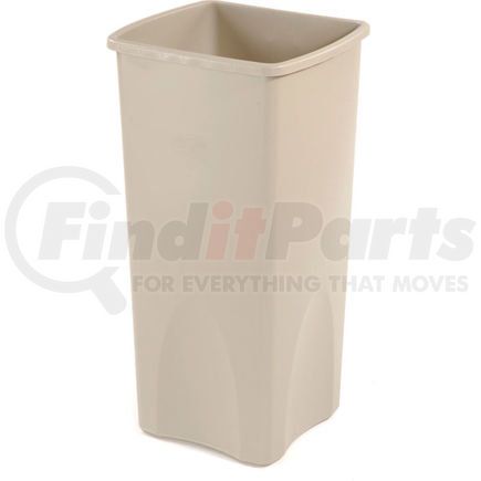 Rubbermaid FG356988BEIG 23 Gallon Square Rubbermaid Waste Receptacle - Beige