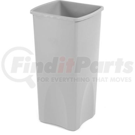 Rubbermaid FG356988GRAY 23 Gallon Square Rubbermaid Waste Receptacle - Gray