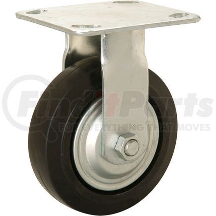 Global Industrial CW3-515R-MOR-TG Global Industrial™ Heavy Duty Rigid Plate Caster 5" Mold-on Rubber Wheel 350 lb. Capacity
