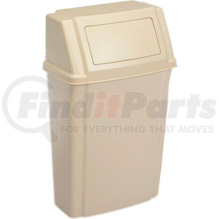 Rubbermaid FG782200BEIG Rubbermaid Wall Mount Trash Can with Swing Lid Beige