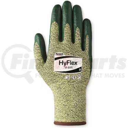 Ansell 205751 HyFlex&#174; Cut Resistant Gloves, Ansell 11-511, Green Nitrile Palm Coat, Size 8, 1 Pair