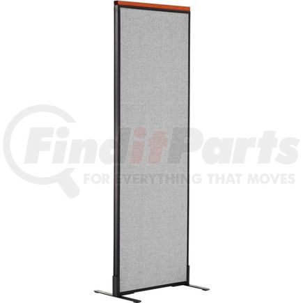 Global Industrial 694654FGY Interion® Deluxe Freestanding Office Partition Panel, 24-1/4"W x 73-1/2"H, Gray