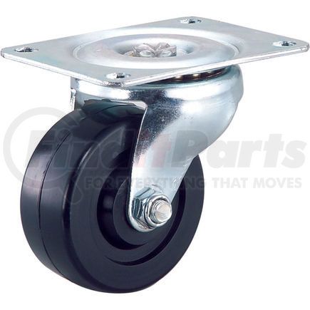 Casters, Wheels & Industrial Handling 11HR40HB8218YY Global Industrial™ Light Duty Swivel Plate Caster 4" Rubber Wheel 240 Lb. Capacity