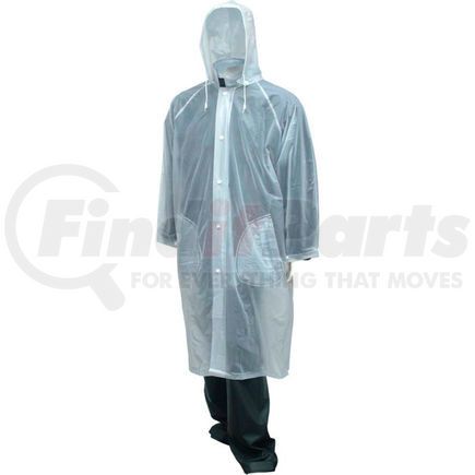 Tingley C61210.3X Tingley&#174; C61210 Tuff-Enuff&#153; Coat, Clear, 48", Detachable Hood, 3XL