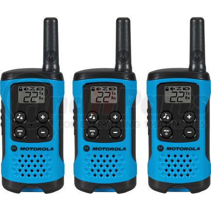 Motorola T100TP Motorola Talkbout&#174; T100TP Two-Way Radios, Neon Blue - 3 Pack