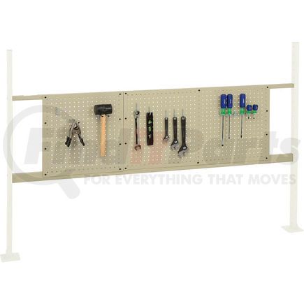 Global Industrial 318860TN Global Industrial&#153; Panel Kit for 72"W Workbench - 18"W and 36"W Pegboards, Mounting Rail Tan