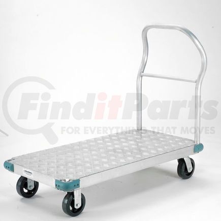 Global Industrial 241592 Global Industrial&#153; Aluminum Diamond Deck Platform Truck 56x42 2000 Lb. Cap. 6" Rubber Casters 