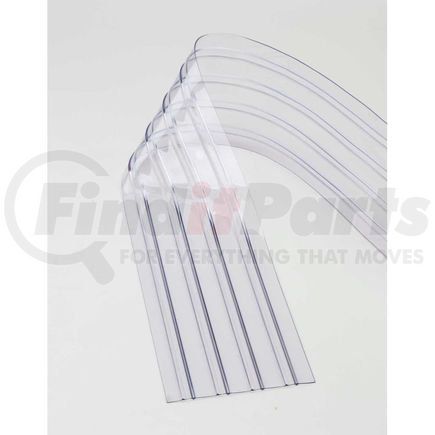 TMI 000-786CP17 Replacement 12" x 9' Scratch Resistant Ribbed Clear Strip for Strip Curtains