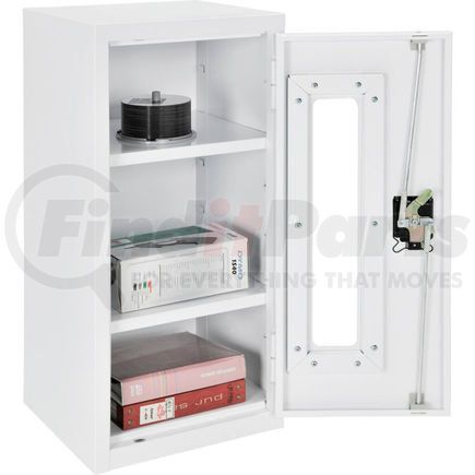 Global Industrial 269874CV-WH Global Industrial&#153; Clear View Wall Storage Cabinet Assembled 13-3/4"Wx12-3/4"Dx30"H Off White