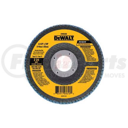 DEWALT DW8358 DeWalt DW8358 Flap Disc Type 27 4-1/2" x 5/8-11" 80 Grit  Zirconia