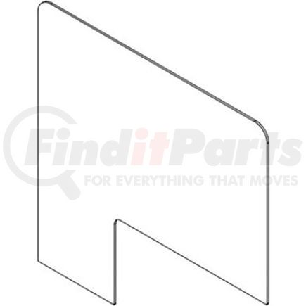 USA Sealing BULK-PD-179 Plastic Dividers with Flush Corner Opening Mountable, 36"W x 36"L Clear PD-179