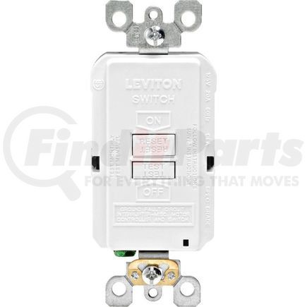 Leviton GFRBF-W Leviton GFRBF-W SmartlockPro, Blank Face w/Indicator Light, 20A, Self Testing, White