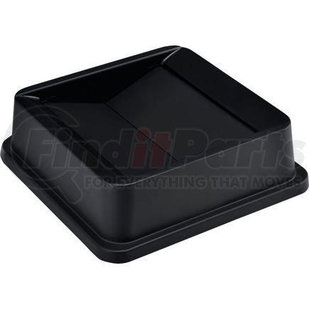 Global Industrial XDL-130-3BK Global Industrial&#153; Square Plastic Trash Container Swing Lid - 35 & 55 Gallon Black