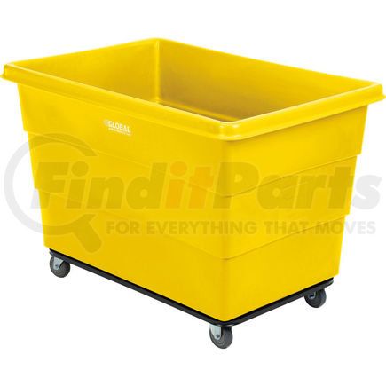 Global Industrial 800316YL Global Industrial&#8482; Plastic Bulk Box Truck, 20 Bushel, Steel chassis Base Yellow