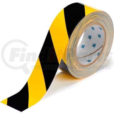 Brady 104317 Brady&#174; 104317 ToughStripe Floor Marking Tape, Polyester, 2"W X 100'L, Black/Yellow