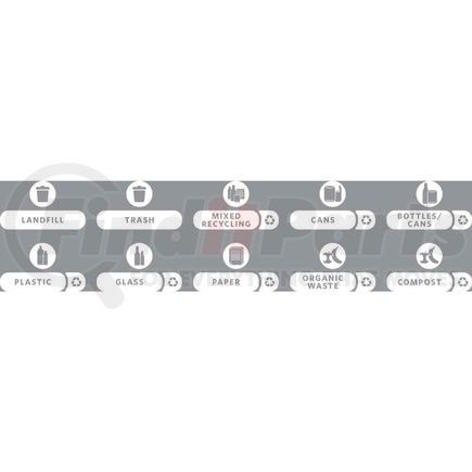 Rubbermaid 1977786 Rubbermaid Waste Stream Label Kit B for Side Bin - 1977786