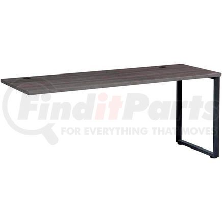 Hirsh Industries Inc 695606 Interion&#174; Open Plan Return Desk - 48"W x 24"D x 29"H - Charcoal Top with Black Legs 