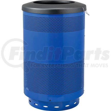 Global Industrial 55STADBL Global Industrial&#153; Perforated Steel Round Trash Can, 55 Gallon, Blue