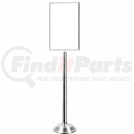 Lawerence Metal 1310T-1P-1422HD-V Tensator Sign Frame Stand Traditional Base 14X22" Polished Chrome