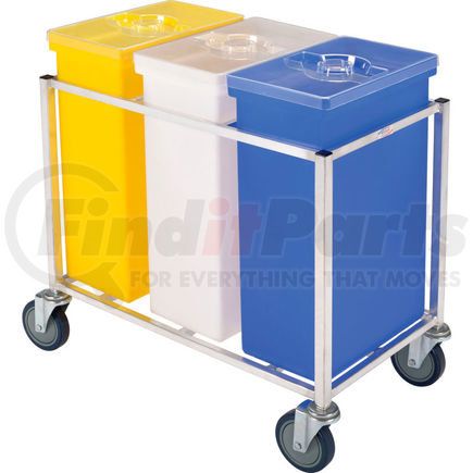 Winholt 148PIB Winholt&#174; 148PIB-Triple Ingredient Bin Cart, Aluminum Cart w/3 Polyethylene Bins