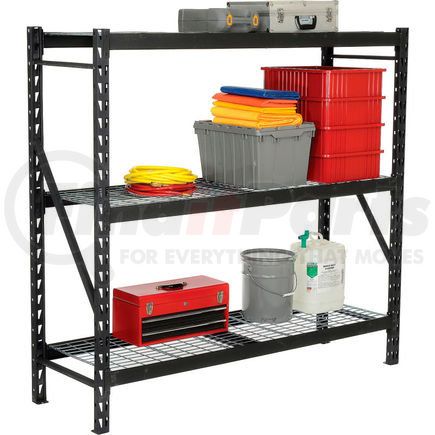 Edsal ERZ772472WL3 Heavy Duty Storage Rack, Wire Deck, 77"Wx24"Dx72"H