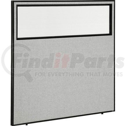 Global Industrial 694661WGY Interion&#174; Office Partition Panel with Partial Window, 60-1/4"W x 60"H, Gray