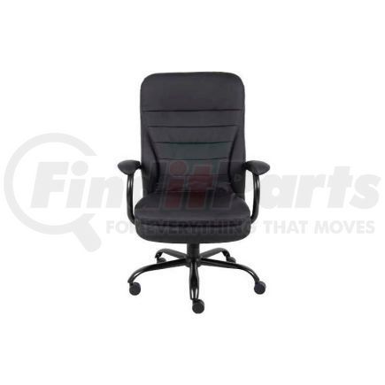 Boss O-I991-CP Interion&#174; Big & Tall Executive Chair With High Back & Fixed Arms, Synthetic Leather, Black