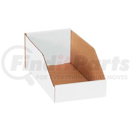 The Packaging Wholesalers BSBINMT612 Global Industrial&#153; 6" x 12" x 4-1/2" Open Top White Corrugated Bin Box