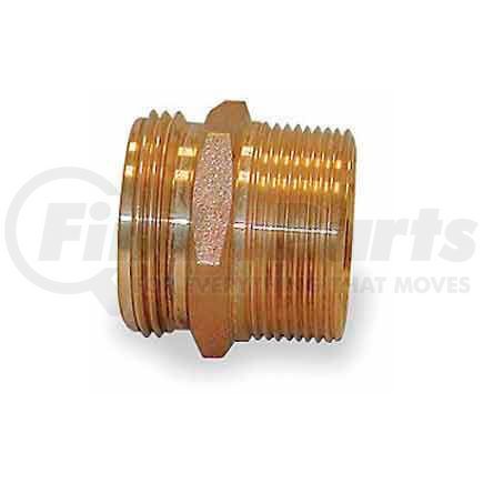 Moon American Inc 358-1561521 Fire Hose Double Male Nipple - 1-1/2 In. NPT X 1-1/2 In. NH - Brass