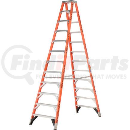 Werner T7412 Werner 12' Dual Access Fiberglass Step Ladder 375 lb. Cap - T7412