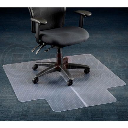 Aleco 120227 Interion&#174; Office Chair Mat for Carpet - 45"W x 53"L with 25" x 12" Lip - Straight Edge