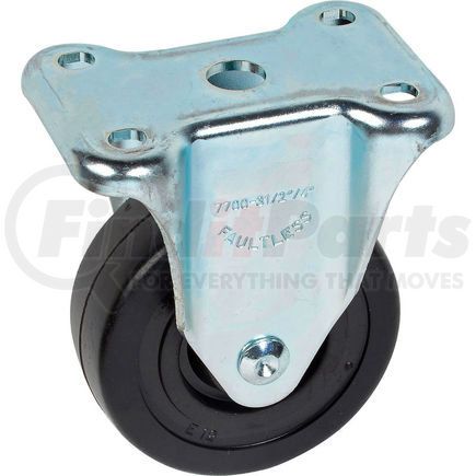 Casters, Wheels & Industrial Handling 7721-3-1/2 Medium Duty Rigid Plate Caster 3-1/2" Soft Rubber Wheel 200 Lb. Capacity