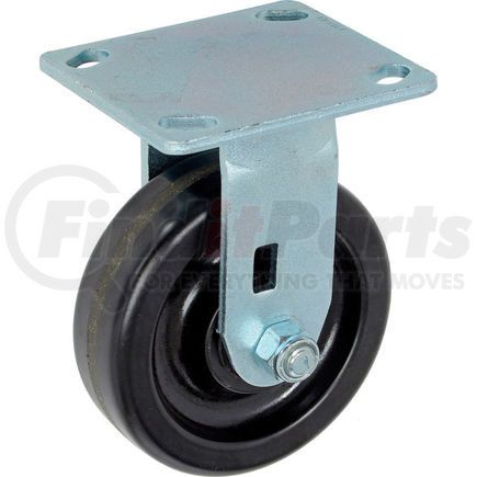 Casters, Wheels & Industrial Handling CW3-515R-PHRB Global Industrial™ Heavy Duty Rigid Plate Caster 5" Plastic Wheel 500 Lb. Capacity