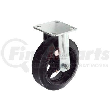 Global Industrial TP70R-8-RAL Global Industrial™ Heavy Duty Rigid Plate Caster 8" Mold-On Rubber Wheel 600 Lb. Capacity