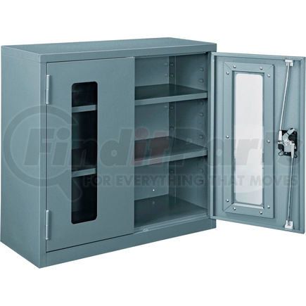 Global Industrial 269876CV-GY Global Industrial&#8482; Clear View Wall Storage Cabinet Assembled 30"W x 12"D x 30"H Gray