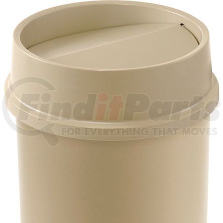 Rubbermaid FG267200BEIG Lid For 11 & 22 Gallon Round Rubbermaid Waste Receptacles - Beige