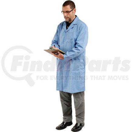 Superior Surgical 473-L Unisex Microstatic ESD Lab Coat - Blue, L