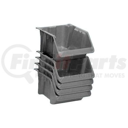 LEWISBins+ SH1811-7GRAY LEWISBins Fiberglass Stack & Nest Hopper Bin, 11-1/2"W x 18"D x 7-1/2"H, Gray