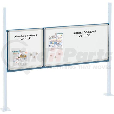 Global Industrial 319180BL Global Industrial&#153; Panel Kit for 60"W Workbench - 18"W and 36"W Whiteboard, Mounting Rail Blue