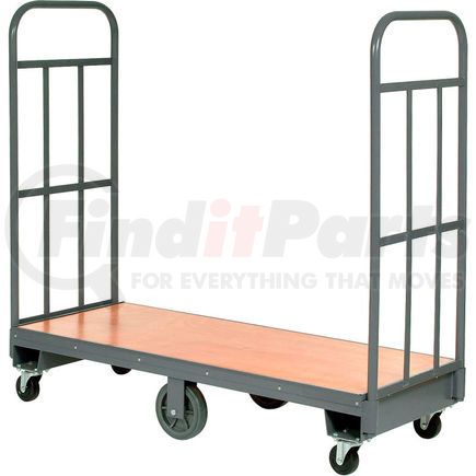 Global Industrial 330038 Global Industrial&#153; Wood Deck Narrow Aisle U-Boat Platform TrucK, 60"x24", 1500 Lb. Cap. 