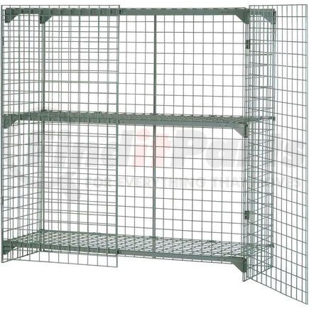 Global Industrial 184088 Global Industrial&#153; Wire Mesh Security Cage Locker, 48"Wx24"Dx48"H, Gray, Unassembled