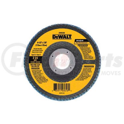 DEWALT DW8351 DeWalt DW8351 Flap Disc Type 27 4-1/2" x 7/8" 40 Grit Zirconia