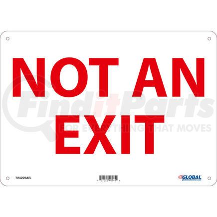 National Marker Company GLOM27AB Global Industrial&#8482; Not An Exit, 14''W x 10''H, Aluminum