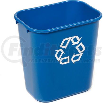 Rubbermaid FG295573BLUE Rubbermaid&#174; Deskside Recycling Wastebasket, 3 Gallon, Blue